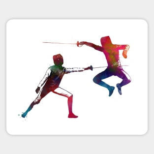 fencing sport art #fencing #sport Magnet